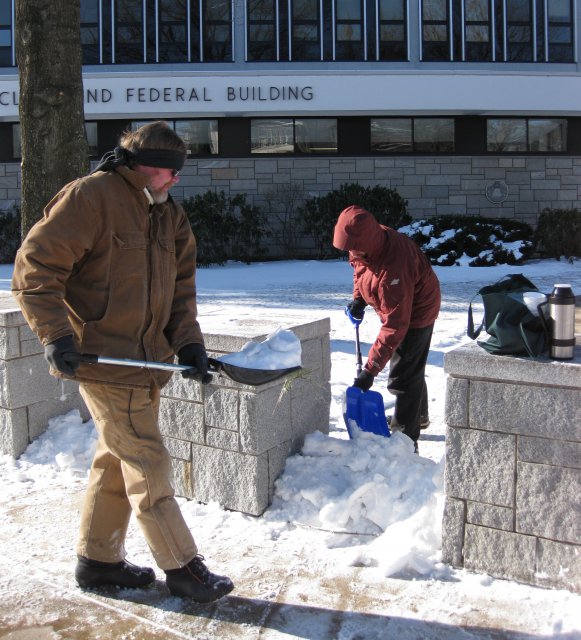 12 Jim and Mike Build the Snow Seige Wall